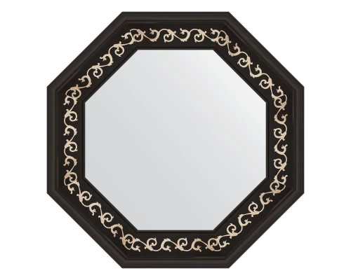 Зеркало настенное Octagon EVOFORM в багетной раме чёрный ардеко, 55х55 см, BY 3766