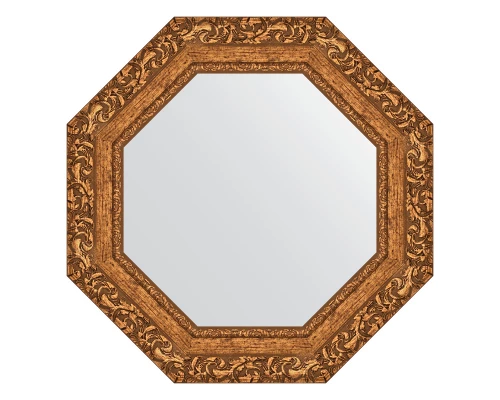 Зеркало настенное Octagon EVOFORM в багетной раме виньетка бронзовая, 55,4х55,4 см, BY 3772