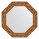Зеркало настенное Octagon EVOFORM в багетной раме виньетка бронзовая, 65,4х65,4 см, BY 3773