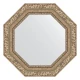 Зеркало настенное Octagon EVOFORM в багетной раме виньетка античное серебро, 55,4х55,4 см, BY 3775