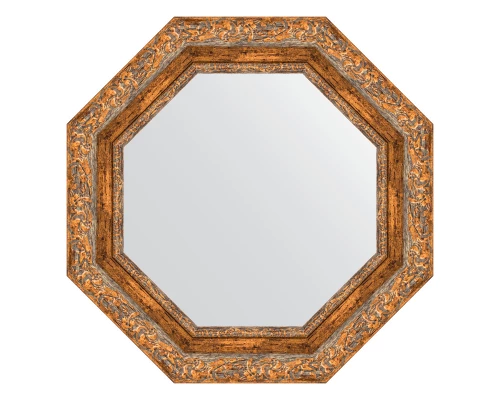 Зеркало настенное Octagon EVOFORM в багетной раме виньетка античная бронза, 55,4х55,4 см, BY 3778
