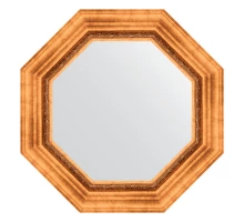 Зеркало настенное Octagon EVOFORM в багетной раме римское золото, 56,6х56,6 см, BY 3784