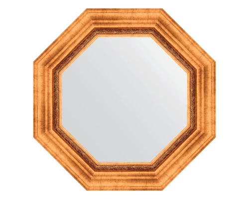 Зеркало настенное Octagon EVOFORM в багетной раме римское золото, 56,6х56,6 см, BY 3784