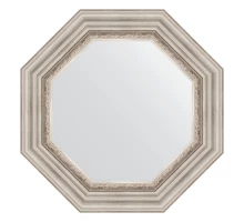 Зеркало настенное Octagon EVOFORM в багетной раме римское серебро, 56,6х56,6 см, BY 3787