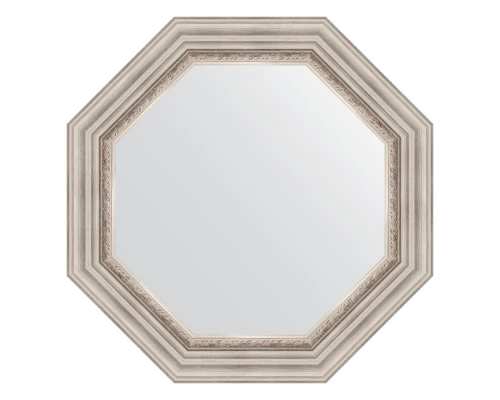 Зеркало настенное Octagon EVOFORM в багетной раме римское серебро, 66,6х66,6 см, BY 3788