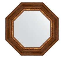 Зеркало настенное Octagon EVOFORM в багетной раме римская бронза, 56,6х56,6 см, BY 3790