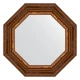 Зеркало настенное Octagon EVOFORM в багетной раме римская бронза, 56,6х56,6 см, BY 3790