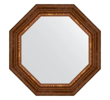 Зеркало настенное Octagon EVOFORM в багетной раме римская бронза, 66,6х66,6 см, BY 3791