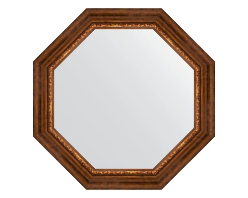 Зеркало настенное Octagon EVOFORM в багетной раме римская бронза, 76,6х76,6 см, BY 3792
