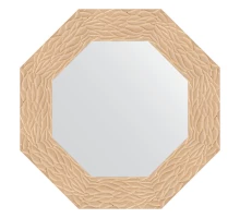 Зеркало настенное Octagon EVOFORM в багетной раме золотые дюны, 56,6х56,6 см, BY 3796
