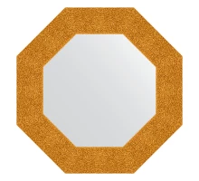 Зеркало настенное Octagon EVOFORM в багетной раме чеканка золотая, 56,6х56,6 см, BY 3799