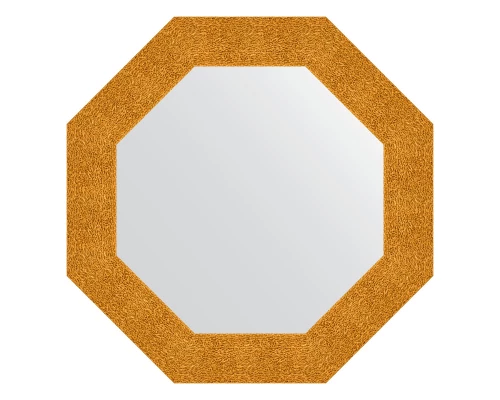 Зеркало настенное Octagon EVOFORM в багетной раме чеканка золотая, 66,6х66,6 см, BY 3800