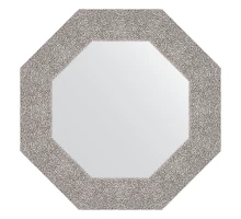 Зеркало настенное Octagon EVOFORM в багетной раме чеканка серебряная, 56,6х56,6 см, BY 3802