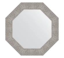Зеркало настенное Octagon EVOFORM в багетной раме чеканка серебряная, 66,6х66,6 см, BY 3803