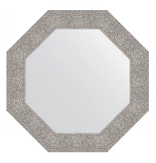 Зеркало настенное Octagon EVOFORM в багетной раме чеканка серебряная, 66,6х66,6 см, BY 3803