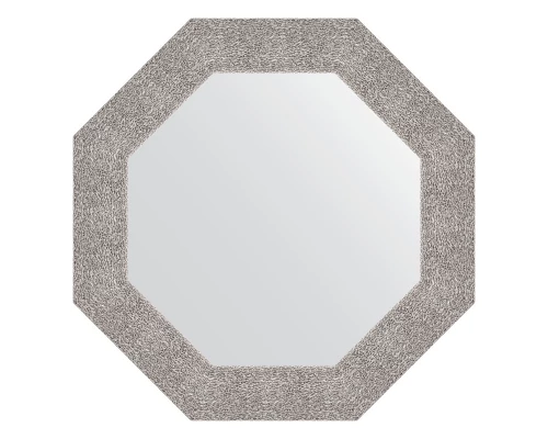 Зеркало настенное Octagon EVOFORM в багетной раме чеканка серебряная, 66,6х66,6 см, BY 3803