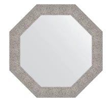 Зеркало настенное Octagon EVOFORM в багетной раме чеканка серебряная, 76,6х76,6 см, BY 3804