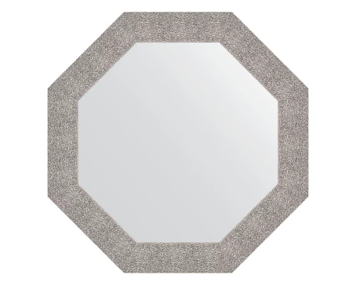 Зеркало настенное Octagon EVOFORM в багетной раме чеканка серебряная, 76,6х76,6 см, BY 3804