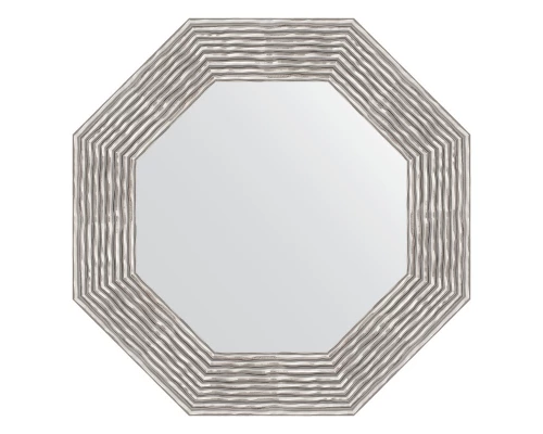 Зеркало настенное Octagon EVOFORM в багетной раме волна хром, 56,6х56,6 см, BY 3808