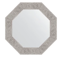 Зеркало настенное Octagon EVOFORM в багетной раме волна хром, 66,6х66,6 см, BY 3809
