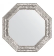 Зеркало настенное Octagon EVOFORM в багетной раме волна хром, 66,6х66,6 см, BY 3809