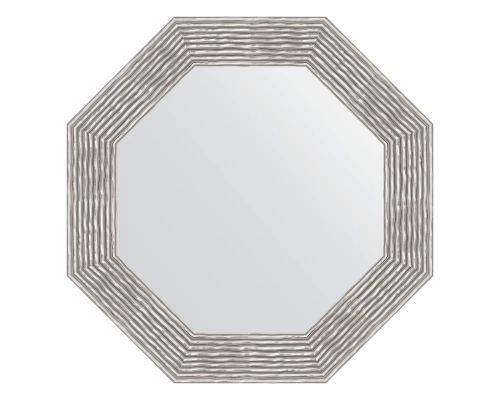 Зеркало настенное Octagon EVOFORM в багетной раме волна хром, 66,6х66,6 см, BY 3809