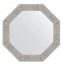 Зеркало настенное Octagon EVOFORM в багетной раме волна хром, 76,6х76,6 см, BY 3810