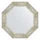 Зеркало настенное Octagon EVOFORM в багетной раме алюминий, 66,6х66,6 см, BY 3812