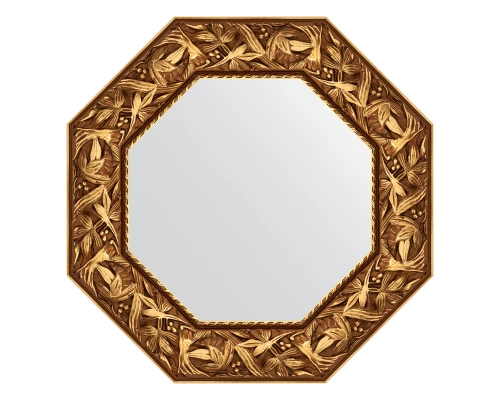 Зеркало настенное Octagon EVOFORM в багетной раме византия золото, 58,8х58,8 см, BY 3829