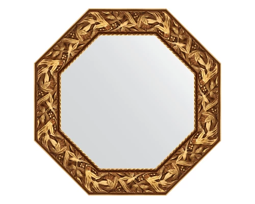 Зеркало настенное Octagon EVOFORM в багетной раме византия золото, 68,8х68,8 см, BY 3830