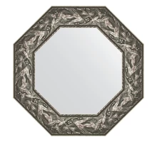 Зеркало настенное Octagon EVOFORM в багетной раме византия серебро, 58,8х58,8 см, BY 3832