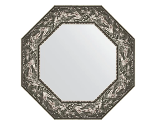 Зеркало настенное Octagon EVOFORM в багетной раме византия серебро, 58,8х58,8 см, BY 3832