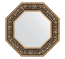 Зеркало настенное Octagon EVOFORM в багетной раме вензель серебряный, 59,4х59,4 см, BY 3841