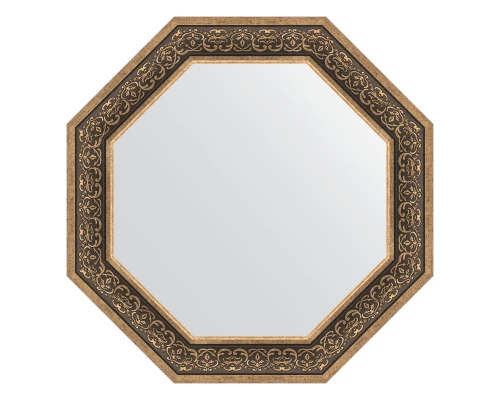 Зеркало настенное Octagon EVOFORM в багетной раме вензель серебряный, 79,4х79,4 см, BY 3843