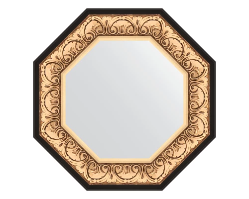 Зеркало настенное Octagon EVOFORM в багетной раме барокко золото, 60,4х60,4 см, BY 3844