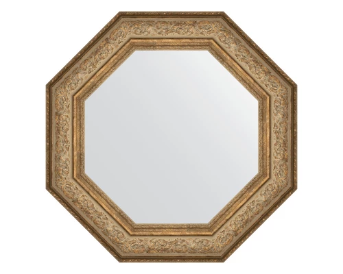 Зеркало настенное Octagon EVOFORM в багетной раме виньетка античная бронза, 70,6х70,6 см, BY 3851