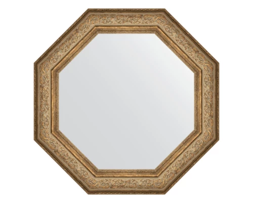 Зеркало настенное Octagon EVOFORM в багетной раме виньетка античная бронза, 80,6х80,6 см, BY 3852