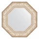 Зеркало настенное Octagon EVOFORM в багетной раме виньетка серебро, 60,6х60,6 см, BY 3853