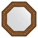 Зеркало настенное Octagon EVOFORM в багетной раме виньетка состаренная бронза, 70,6х70,6 см, BY 3857
