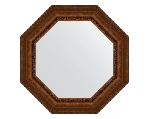 Зеркало настенное Octagon EVOFORM в багетной раме состаренная бронза с орнаментом, 82,6х82,6 см, BY 3861