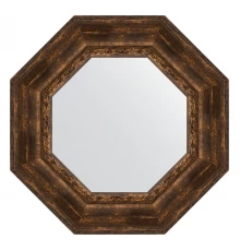 Зеркало настенное Octagon EVOFORM в багетной раме состаренное дерево с орнаментом, 62,6х62,6 см, BY 3862