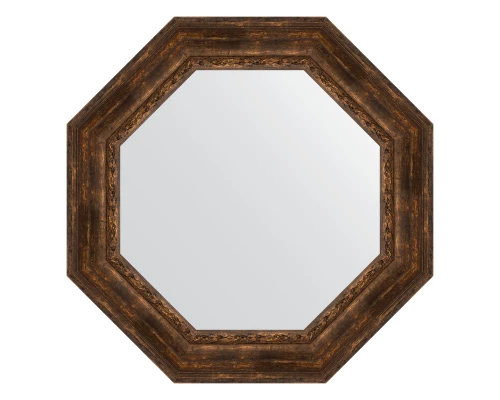 Зеркало настенное Octagon EVOFORM в багетной раме состаренное дерево с орнаментом, 82,6х82,6 см, BY 3864