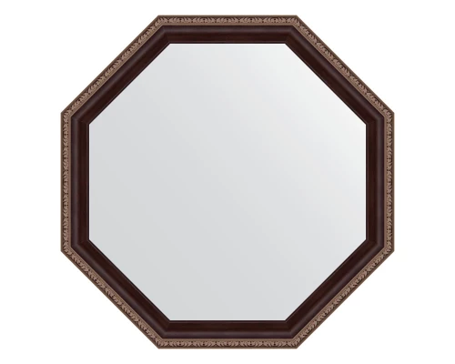Зеркало настенное Octagon EVOFORM в багетной раме махагон с орнаментом, 59х59 см, BY 3866