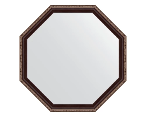 Зеркало настенное Octagon EVOFORM в багетной раме махагон с орнаментом, 69х69 см, BY 3867