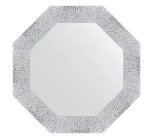Зеркало настенное Octagon EVOFORM в багетной раме чеканка белая, 53х53 см, BY 3868