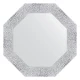 Зеркало настенное Octagon EVOFORM в багетной раме чеканка белая, 53х53 см, BY 3868
