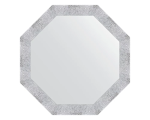 Зеркало настенное Octagon EVOFORM в багетной раме чеканка белая, 73х73 см, BY 3870