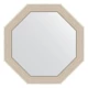Зеркало настенное Octagon EVOFORM в багетной раме травленое серебро, 49х49 см, BY 3871