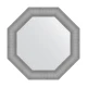 Зеркало настенное Octagon EVOFORM в багетной раме серебряная кольчуга, 67х67 см, BY 3878