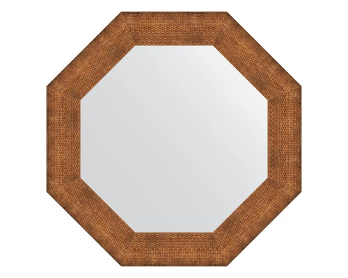 Зеркало настенное Octagon EVOFORM в багетной раме медная кольчуга, 67х67 см, BY 3881